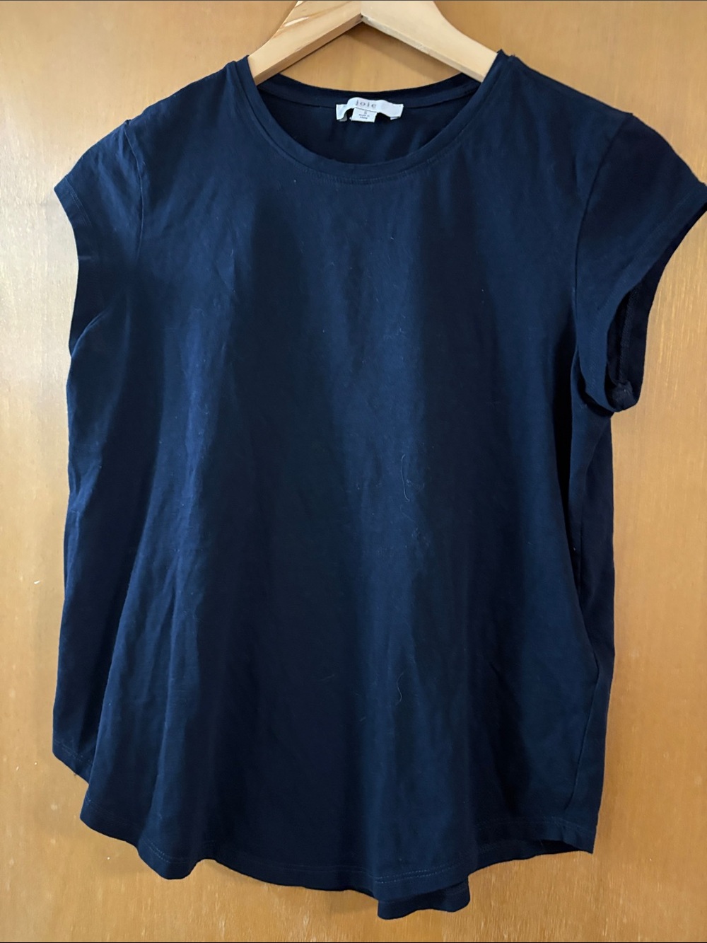 Joie Navy Blue Cap-Sleeve Women's Top